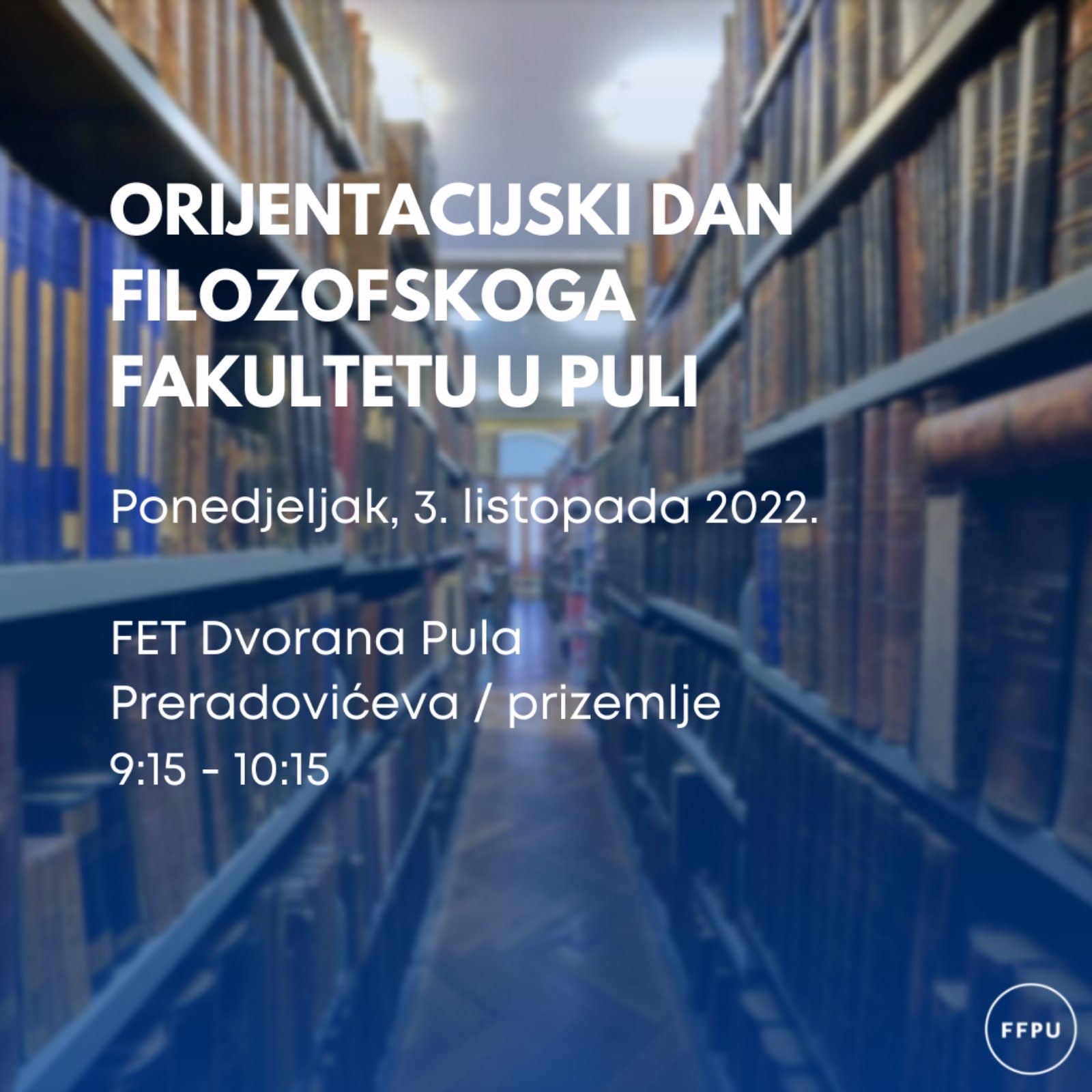 Orijentacijski dan za studente prve godine preddiplomskih studija ...
