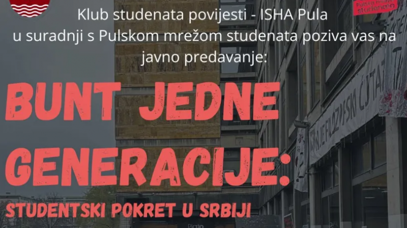 Predavanje o studentskom pokretu u...