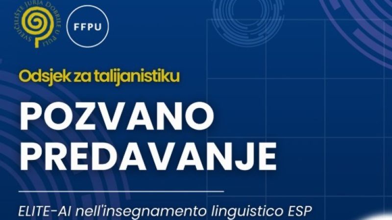 Pozvano predavanje "ELITE-AI...